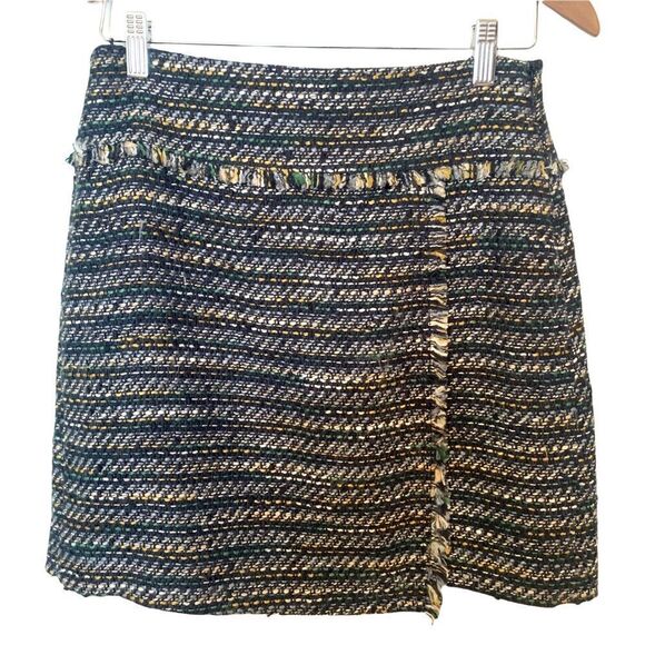 Nwot Ann Taylor LOFT Faux Wrap Tweed Skirt - Picture 2 of 10